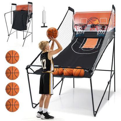 Foldable Basketball Arcade Game Kids Basketball Hoop Machine with 8 Exciting Playing Modes Game Room at Gallery Canada