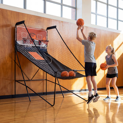 Foldable Basketball Arcade Game Kids Basketball Hoop Machine with 8 Exciting Playing Modes Game Room at Gallery Canada