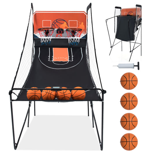 Foldable Basketball Arcade Game Kids Basketball Hoop Machine with 8 Exciting Playing Modes Game Room Options at Gallery Canada