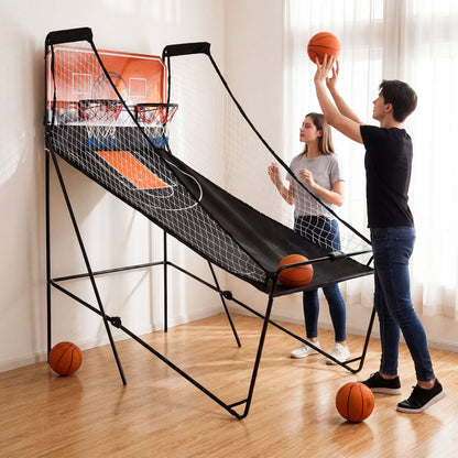Foldable Basketball Arcade Game Kids Basketball Hoop Machine with 8 Exciting Playing Modes Game Room at Gallery Canada