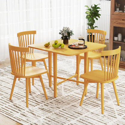 Foldable Dining Table for 2-4 People with Rubber Wood Legs for Small Space, Natural Dining Tables at Gallery Canada