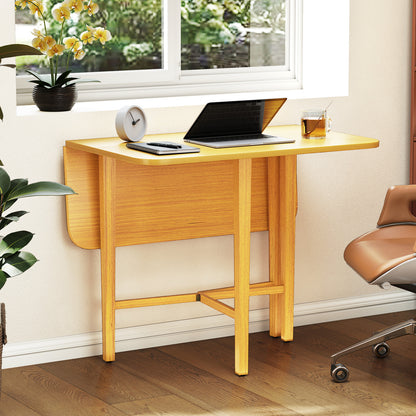 Foldable Dining Table for 2-4 People with Rubber Wood Legs for Small Space, Natural Dining Tables at Gallery Canada