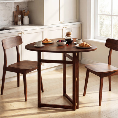 Foldable Dining Table 31.5, Triangular Kitchen Table For 2, Walnut Dining Tables at Gallery Canada