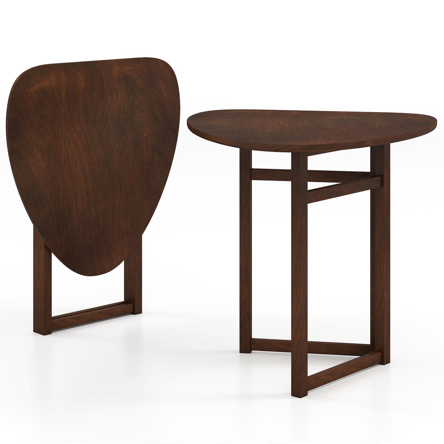 Foldable Dining Table 31.5, Triangular Kitchen Table For 2, Walnut Dining Tables at Gallery Canada