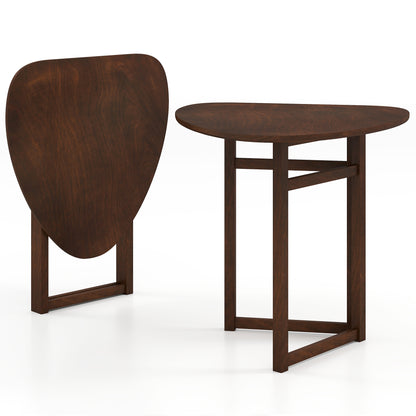 Foldable Dining Table 31.5, Triangular Kitchen Table For 2, Walnut Dining Tables at Gallery Canada