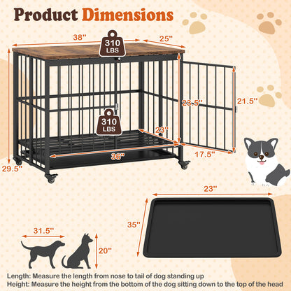 Foldable Dog Crate Furniture, L, Black Dog Kennels at Gallery Canada