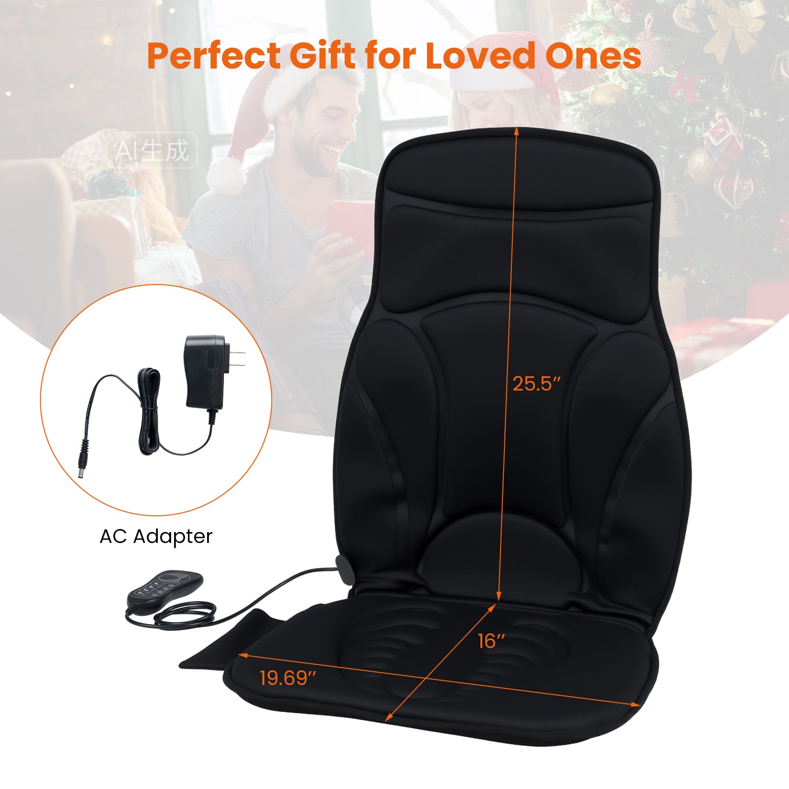 Foldable Full Body Massage Mat with 10 Vibration Motors, Black Back Massager at Gallery Canada