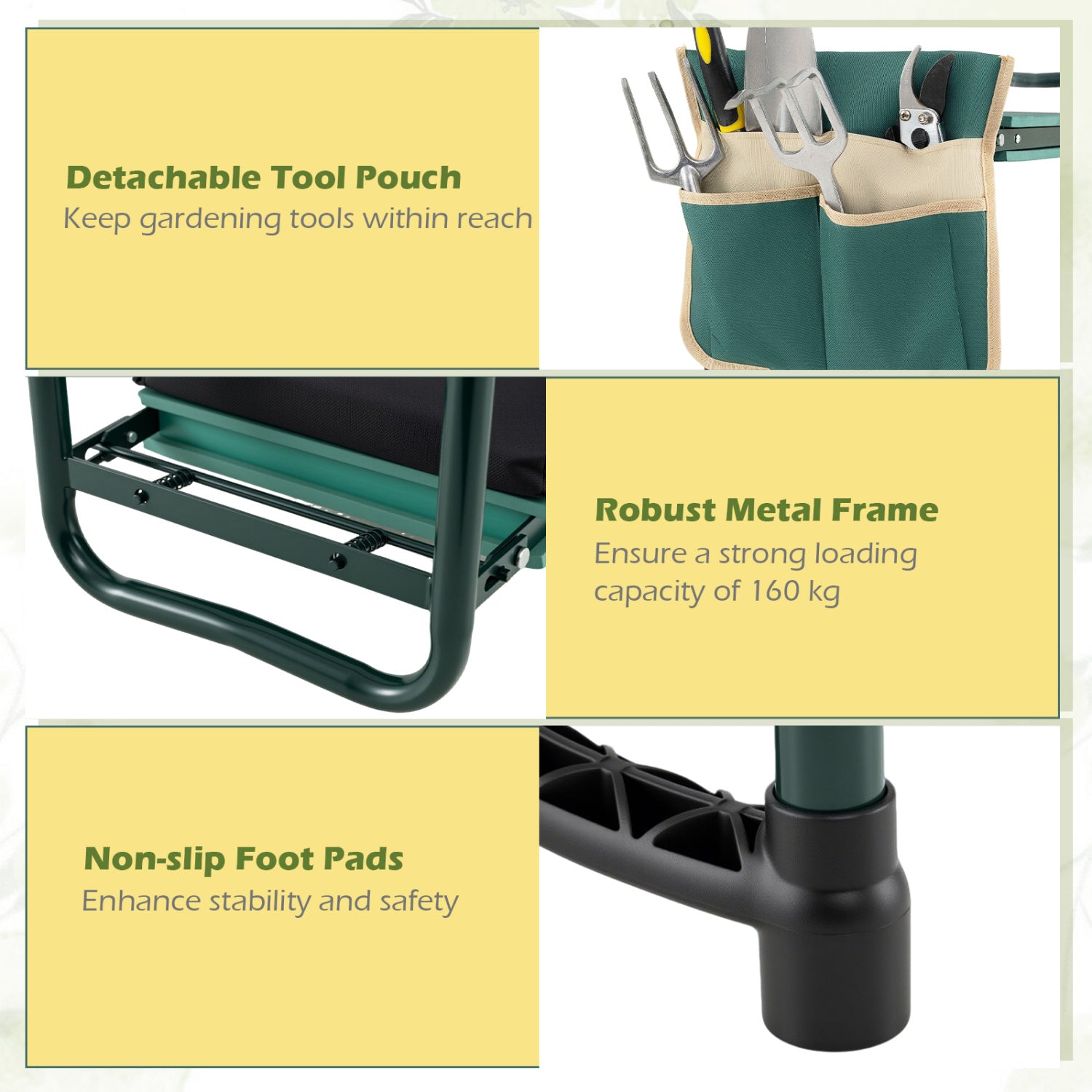 Foldable Garden Kneeler And Seat, Green Garden Tools at Gallery Canada