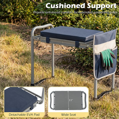 Foldable Garden Kneeler And Seat, Navy Garden Tools at Gallery Canada