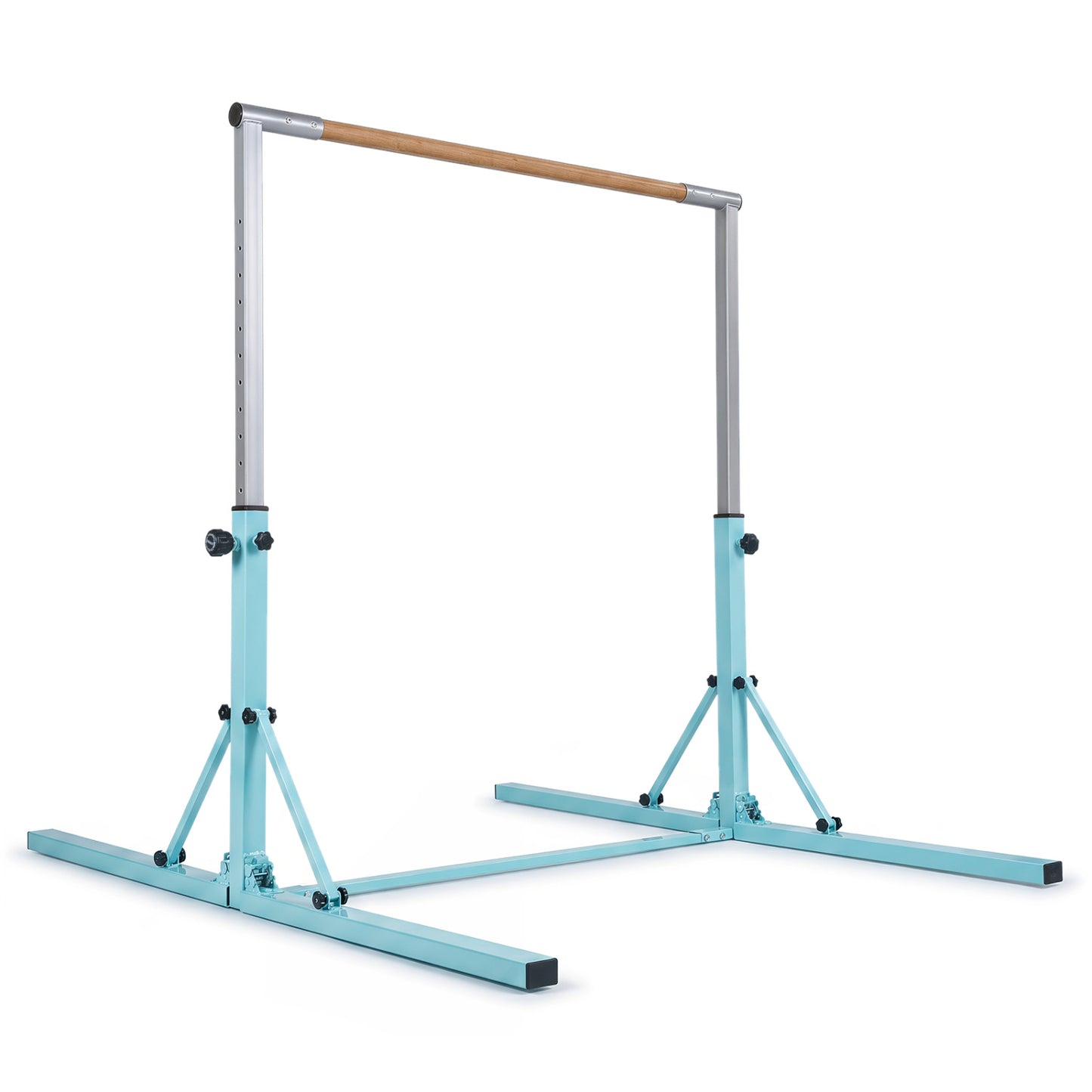 Foldable Gymnastics Bar for Kids with 3-Level Adjustable Heights, Green