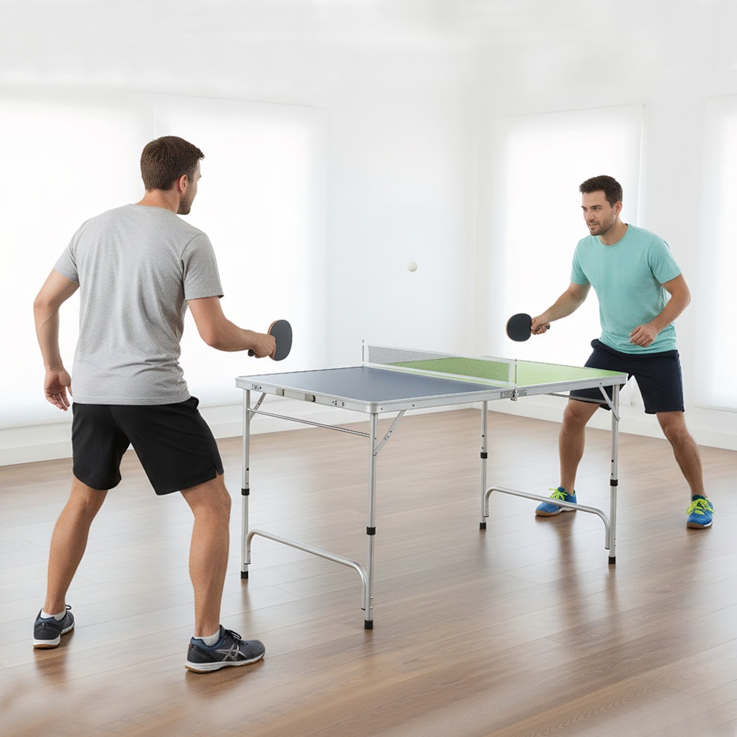 Foldable Ping Pong Table Set, Mini Table Tennis, Adjustable Height, Blue, Green Sport Equipments at Gallery Canada