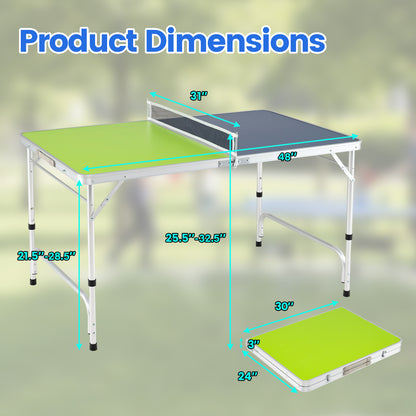 Foldable Ping Pong Table Set, Mini Table Tennis, Adjustable Height, Blue, Green Sport Equipments at Gallery Canada