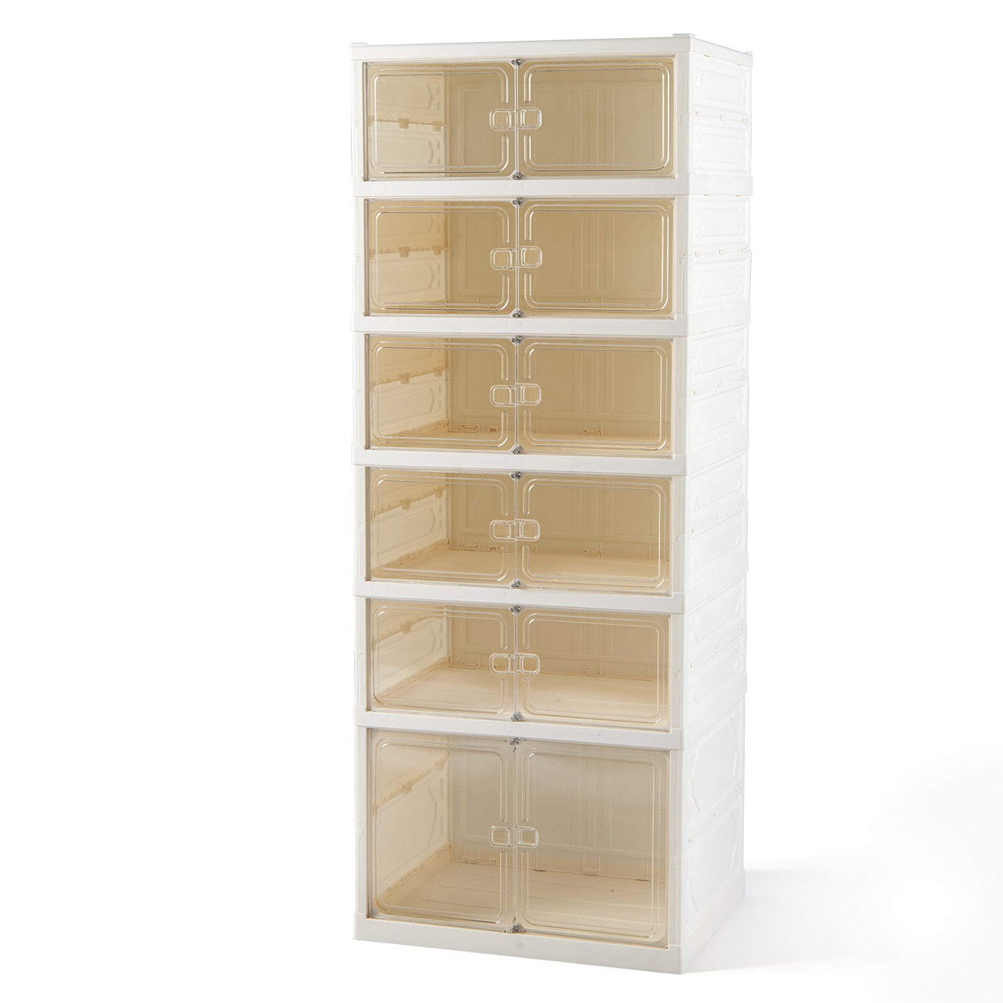 Foldable Shoe Rack Organizer, 12-Pair 6-Tier, White Shoe Racks & Storage Benches at Gallery Canada