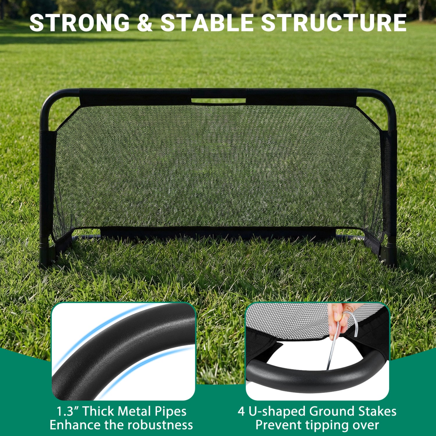 5x3 FT Portable Pop-up Football Training Net, Black Sport Equipments at Gallery Canada