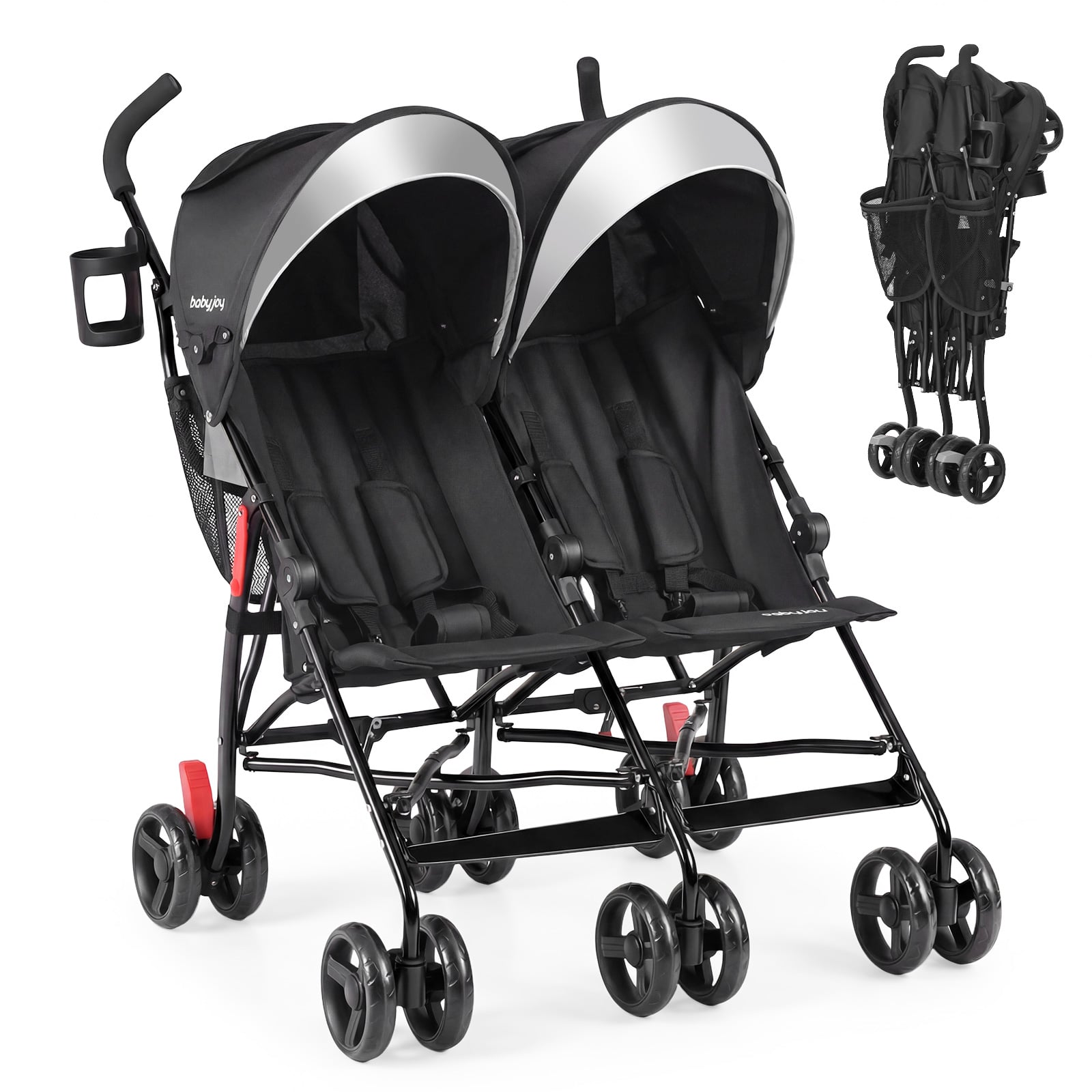 Foldable Twin Baby Stroller, Ultralight Umbrella, Black Baby Strollers at Gallery Canada