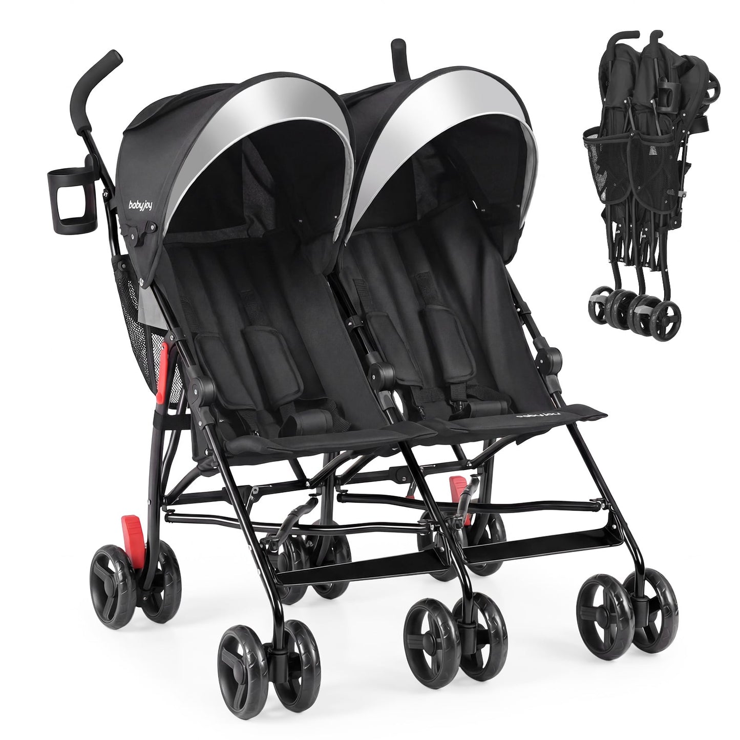 Foldable Twin Baby Stroller, Ultralight Umbrella, Black Baby Strollers at Gallery Canada
