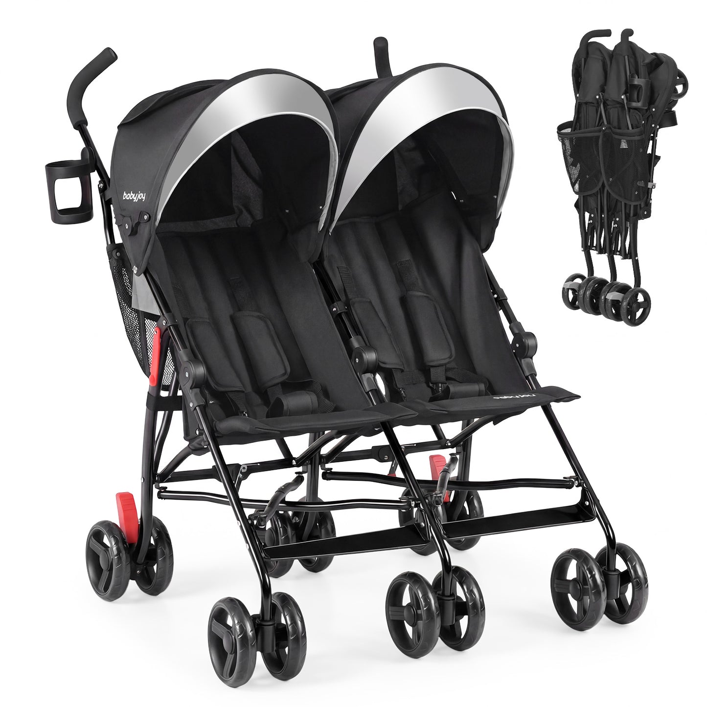 Foldable Twin Baby Stroller, Ultralight Umbrella, Black Baby Strollers at Gallery Canada