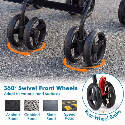 Foldable Twin Baby Double Stroller Ultralight Umbrella Kids Stroller, Navy Baby Strollers at Gallery Canada