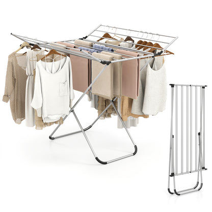 Folding Aluminum Clothes Drying Rack with 2 Side Wings Drying Racks at Gallery Canada