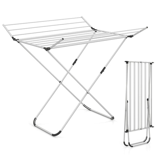 Folding Aluminum Clothes Drying Rack with 2 Side Wings Drying Racks Options at Gallery Canada