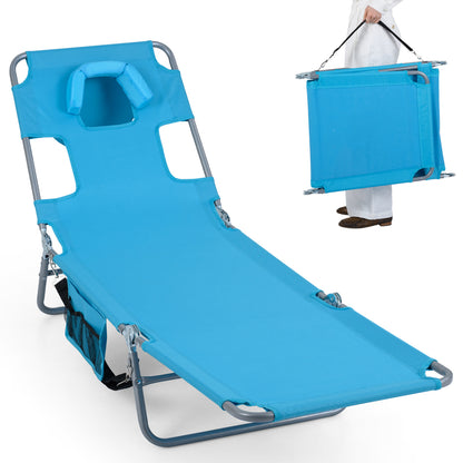 Folding Beach Lounge Chair, Adjustable Backrest, Turquoise Beach & Lawn Chairs at Gallery Canada