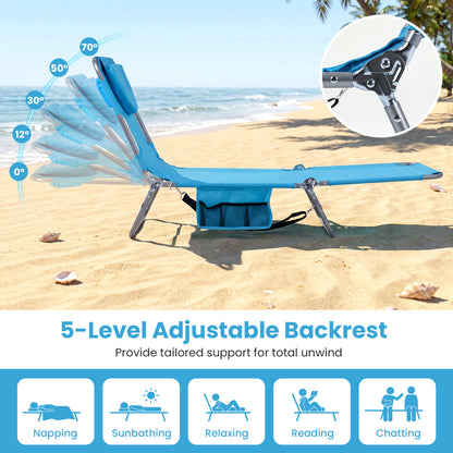 Folding Beach Lounge Chair, Adjustable Backrest, Turquoise Beach & Lawn Chairs at Gallery Canada