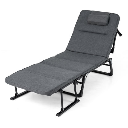 Folding Camping Cot With Mattress, 3 In 1 Convertible Sofa Sleeper, Gray Camping Furniture at Gallery Canada