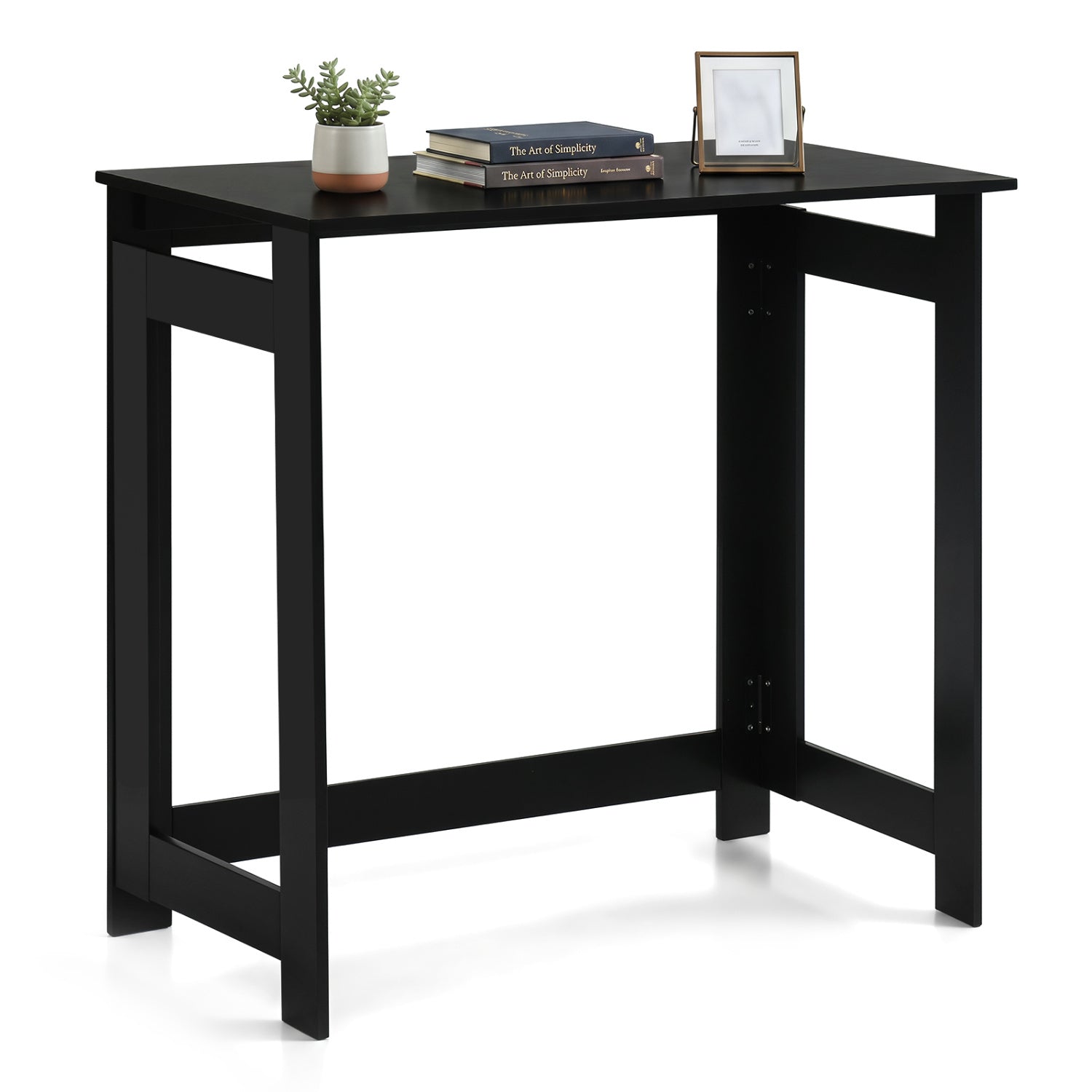 Folding Console Table with Foldable Legs, Black Console Tables at Gallery Canada