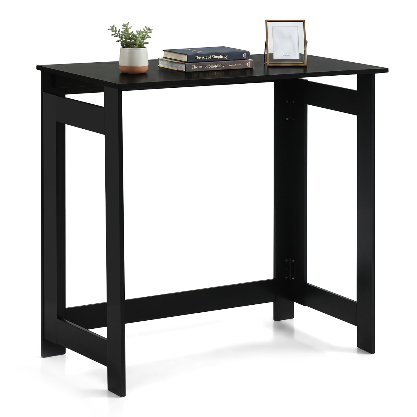 Folding Console Table with Foldable Legs, Black Console Tables at Gallery Canada