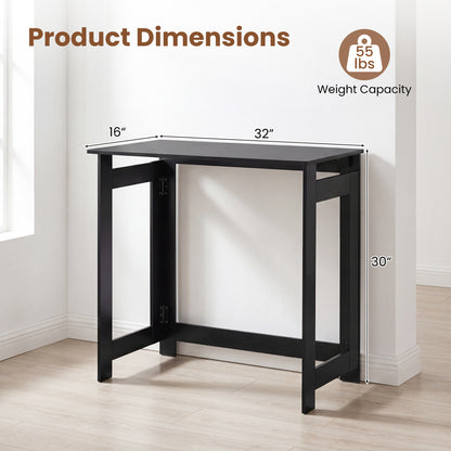 Folding Console Table with Foldable Legs, Black Console Tables at Gallery Canada