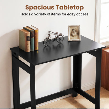 Folding Console Table with Foldable Legs, Black Console Tables at Gallery Canada