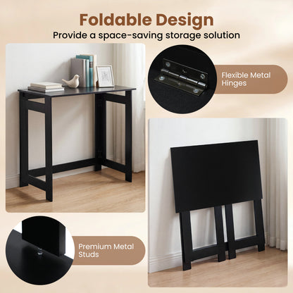Folding Console Table with Foldable Legs, Black Console Tables at Gallery Canada