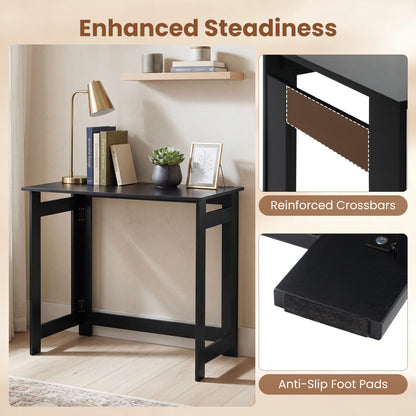Folding Console Table with Foldable Legs, Black Console Tables at Gallery Canada