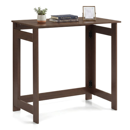 Folding Console Table with Foldable Legs, Brown Console Tables at Gallery Canada