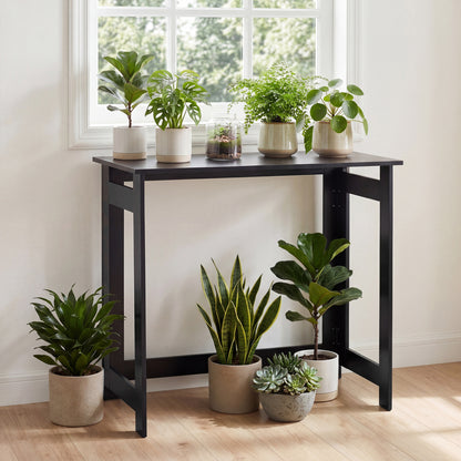 Folding Console Table with Foldable Legs, Black Console Tables at Gallery Canada