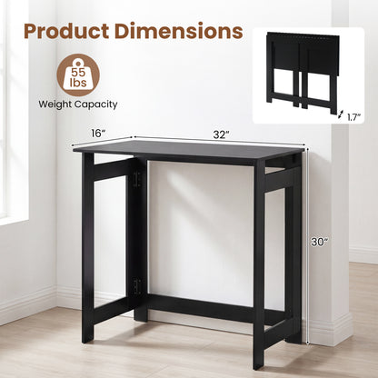 Folding Console Table with Foldable Legs, Black Console Tables at Gallery Canada