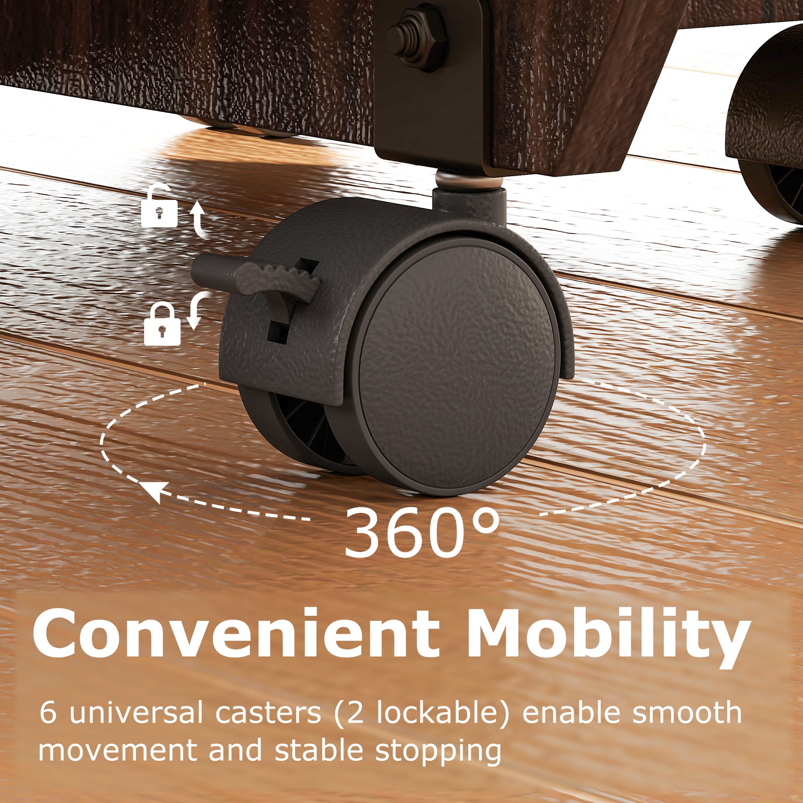 Folding Dining Table 3-in-1 Space-Saving Drop Leaf Kitchen Table with Lockable Wheels, Walnut Dining Tables at Gallery Canada