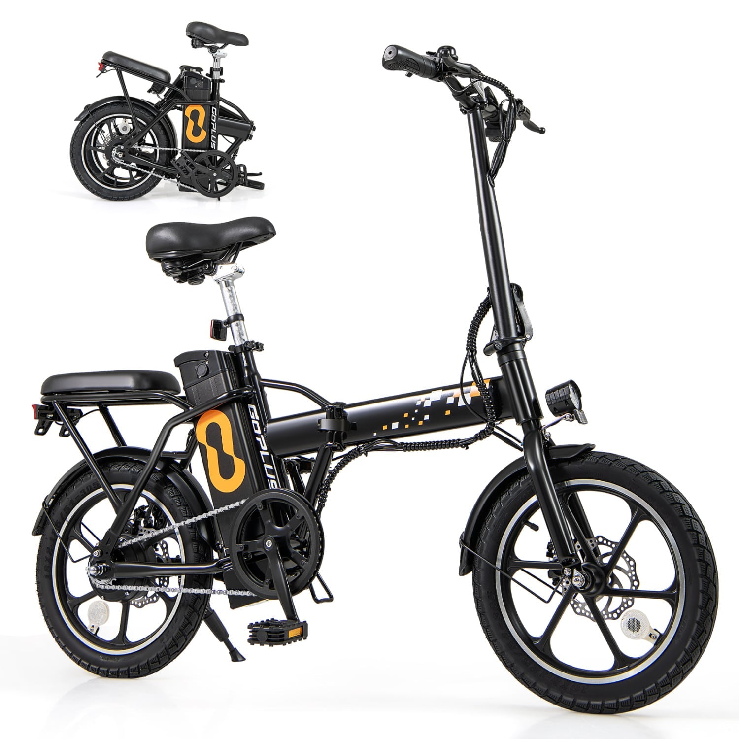 Folding Electric Bicycle, 500W Brushless Motor, Dual Disk Brakes Exercise Machines at Gallery Canada