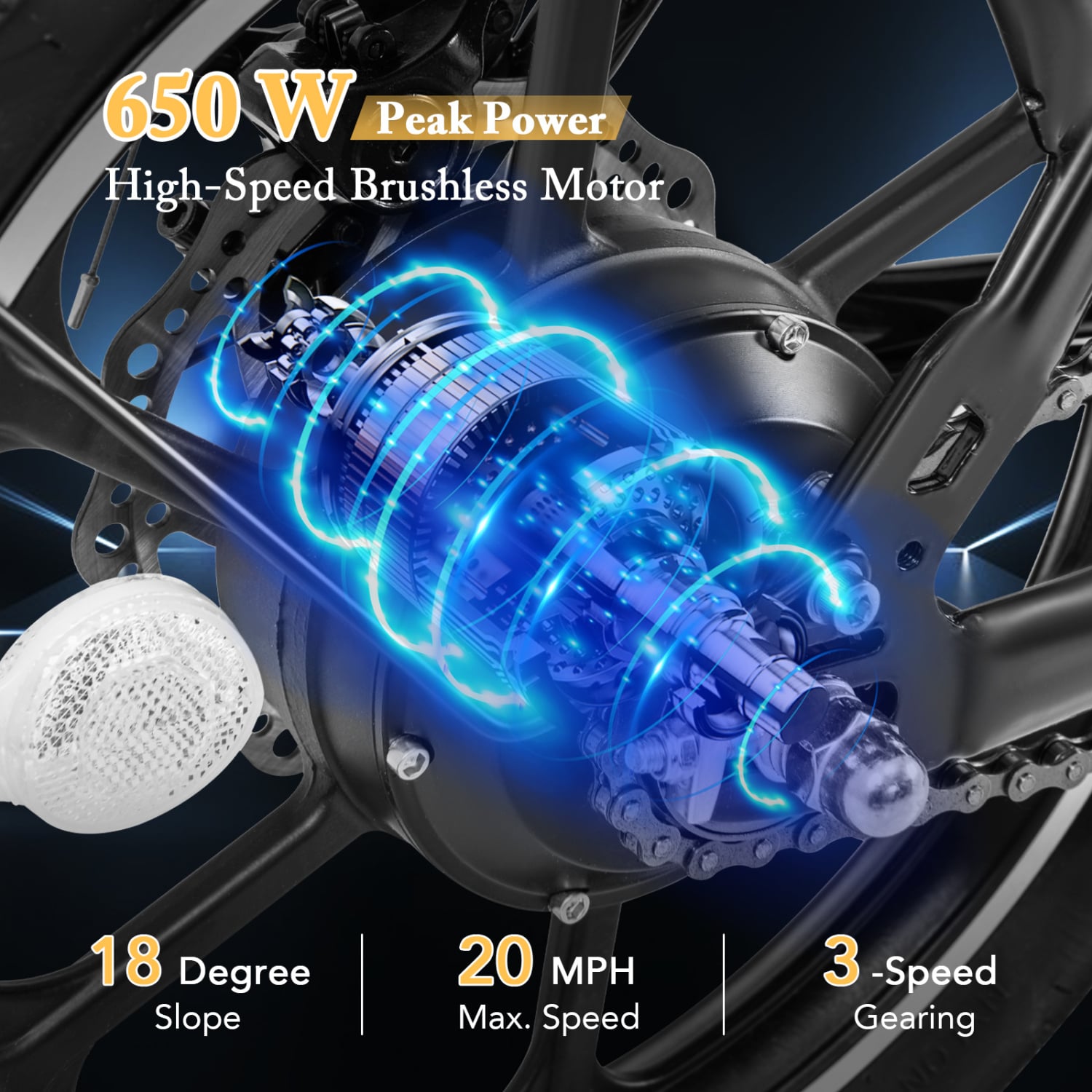 Folding Electric Bicycle, 500W Brushless Motor, Dual Disk Brakes Exercise Machines at Gallery Canada