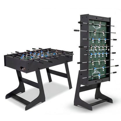 Folding Foosball Table 4ft x 2ft Competition-Sized Soccer Table with 2 Balls and Slide Scorers, Black Game Room at Gallery Canada