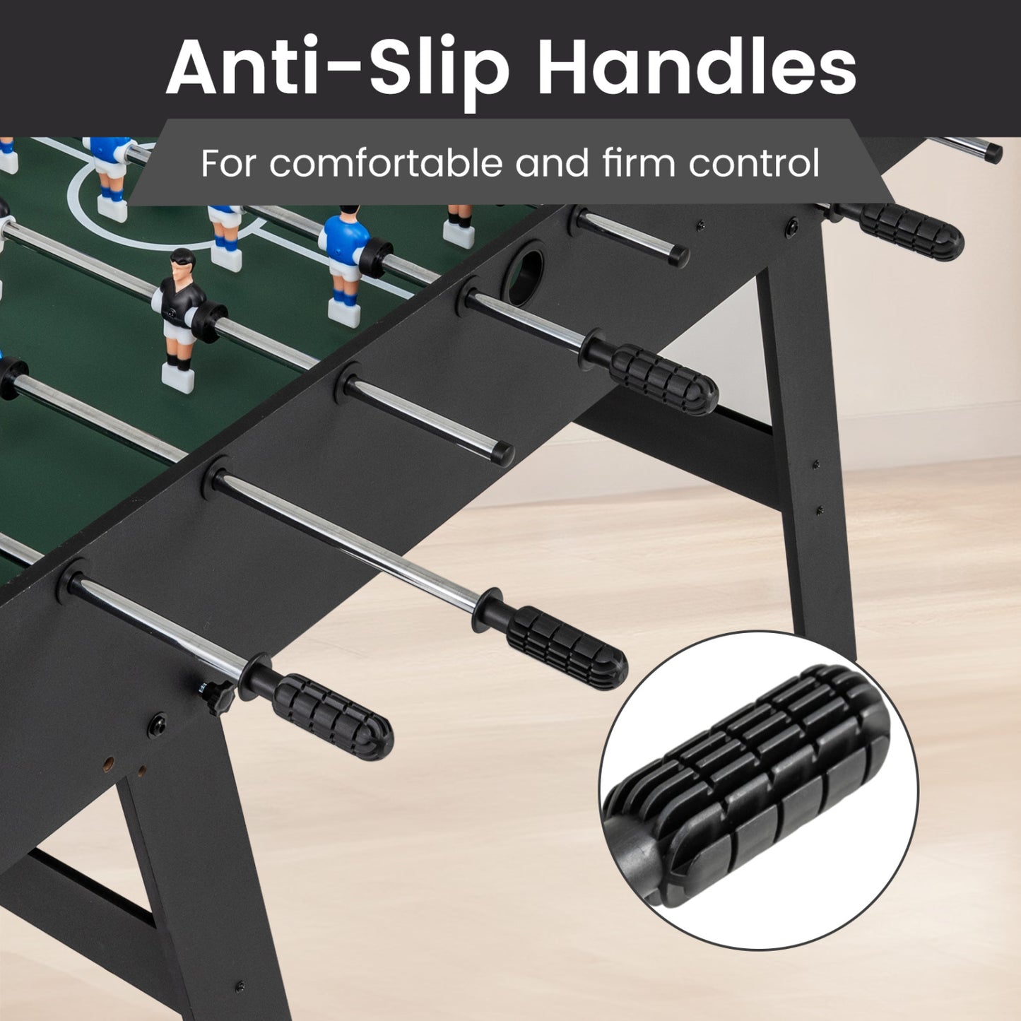 Folding Foosball Table 4ft x 2ft Competition-Sized Soccer Table with 2 Balls and Slide Scorers, Black Game Room at Gallery Canada