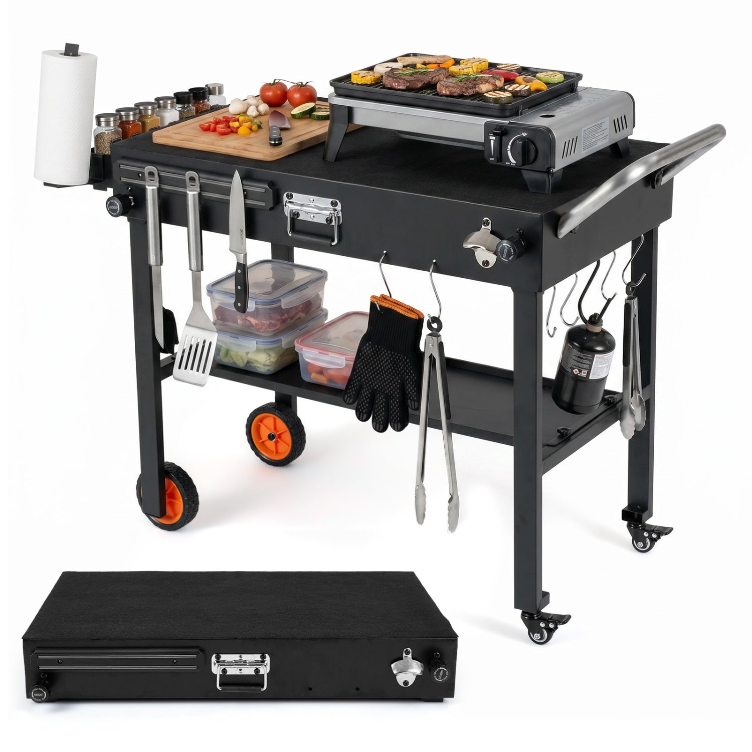 Folding Grill Cart for 17 and 22 Inch Griddles with Heat-Resistant Mat Outdoor Grills at Gallery Canada