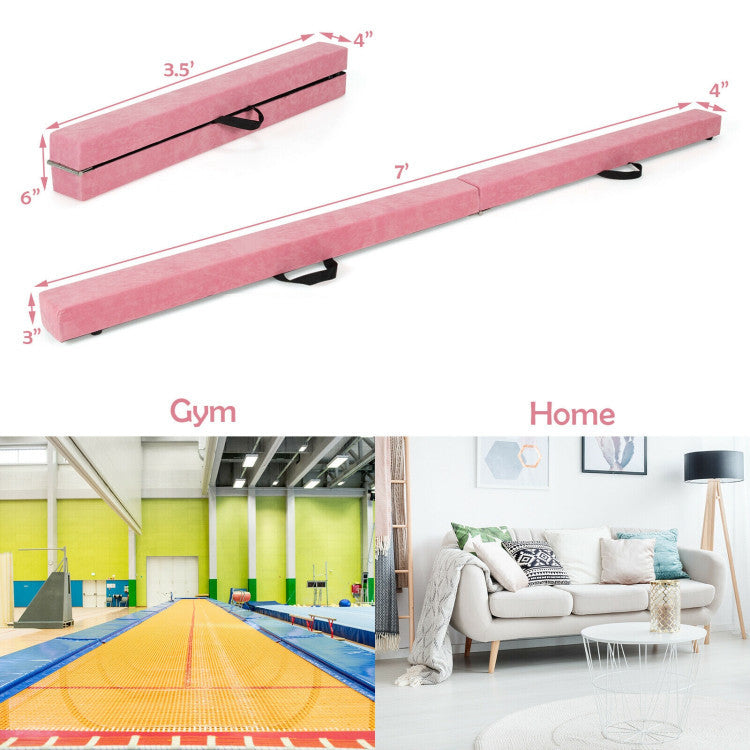 Folding Gymnastics Mat & Portable Floor Balance Beam Set Yoga & Gym Mats at Gallery Canada