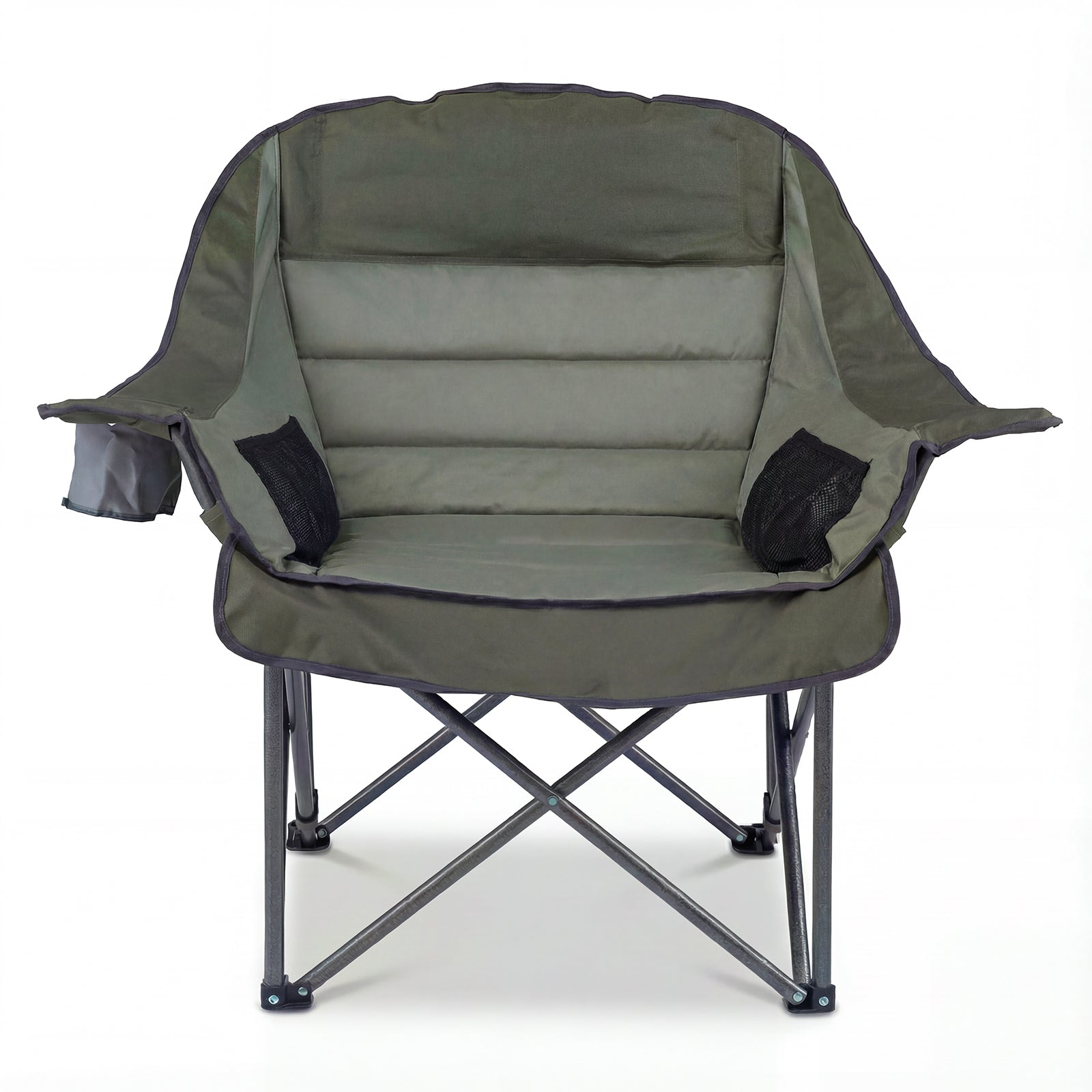 Folding Oversized Camping Chair, Side Pockets, Cup Holder, Green Camping Furniture at Gallery Canada