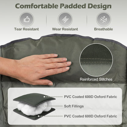 Folding Oversized Camping Chair, Side Pockets, Cup Holder, Green Camping Furniture at Gallery Canada