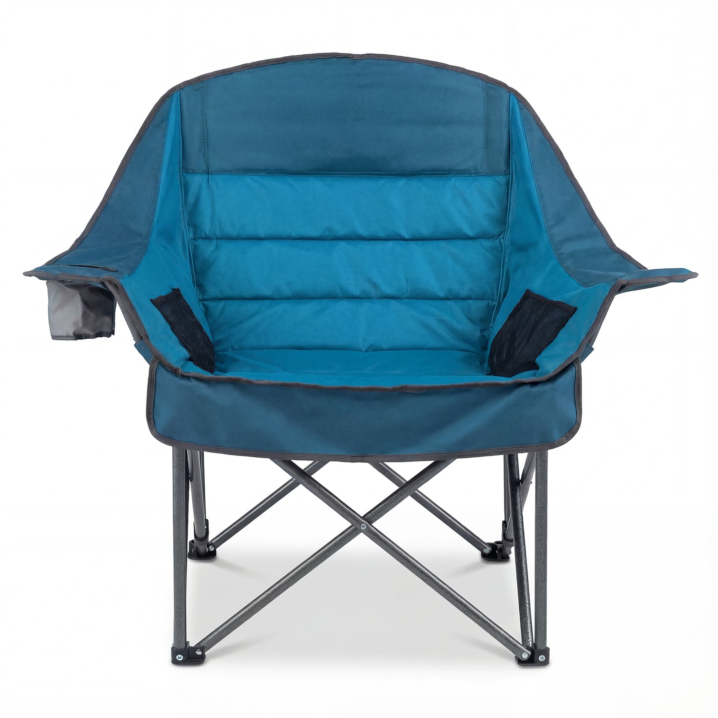 Oversized Folding Camping Chair, With Side Pockets And Cup Holder, Blue Camping Furniture at Gallery Canada