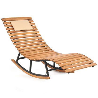 Folding Eucalyptus Outdoor Patio Lounge Chair, Red Outdoor Chaise Lounges at Gallery Canada