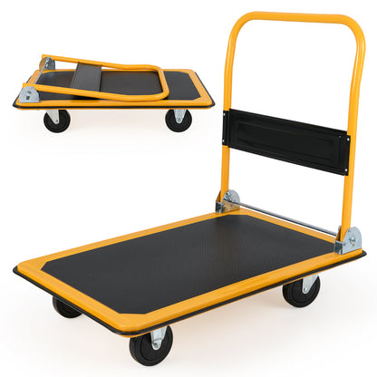 Folding Platform Cart Dolly Hand Truck, Black Garden Tools at Gallery Canada