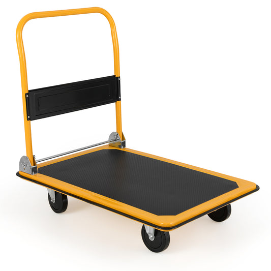 Folding Platform Cart Dolly Hand Truck, Black Garden Tools Black at Gallery Canada