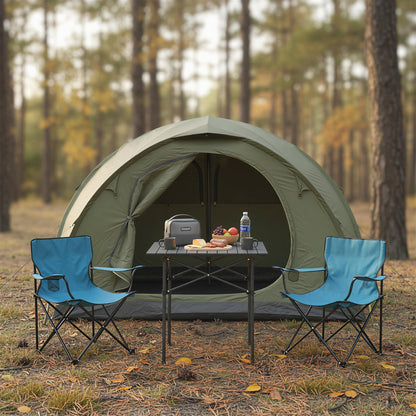 Folding Roll-up Camping Table with Metal Legs, Black Camping Furniture at Gallery Canada